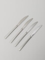 Cuchillo Asher Set 4 Un. Plateado Brillante Color Unico