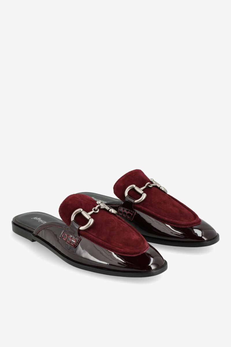 MOCASIN CHATO VELVIT-M Bordo