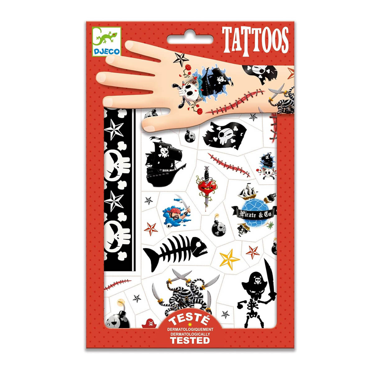 Tatuajes temporales Piratas Djeco 