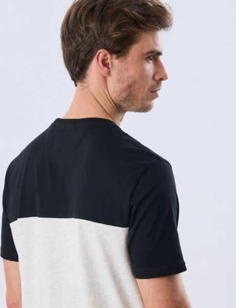 REMERA RAYADA DE ALGODÓN Gris