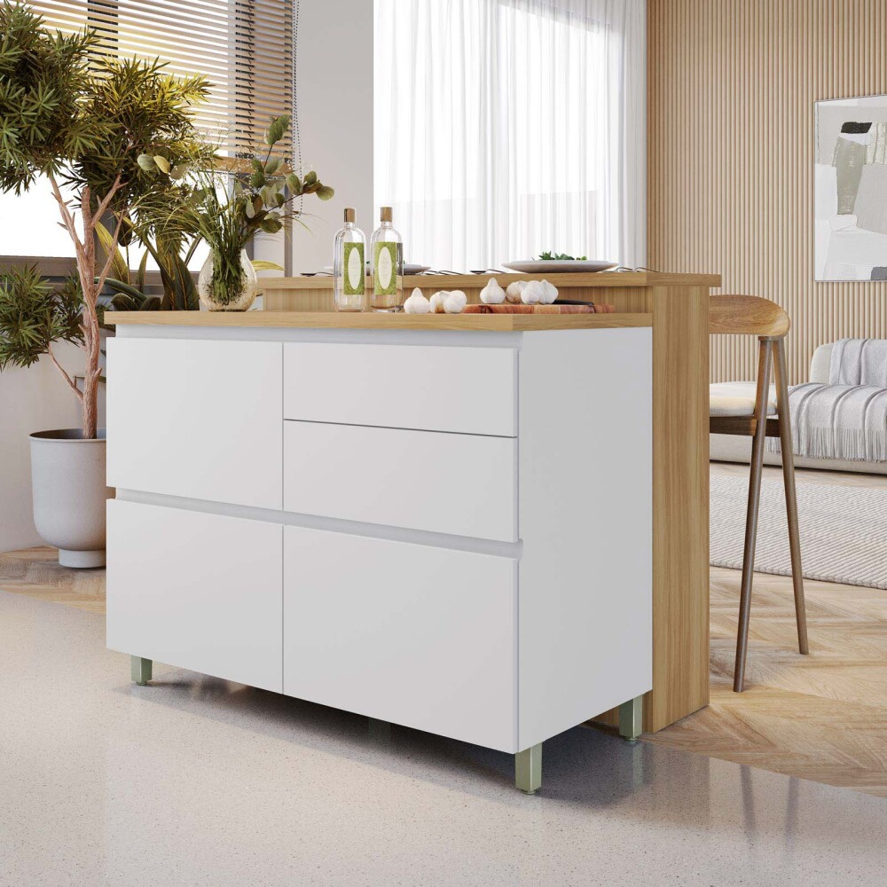 BARRA/ISLA 120 CM MDF NATURAL-BEIGE SUECIA-BERNA