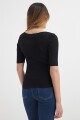 Sweater cuello bote NEGRO