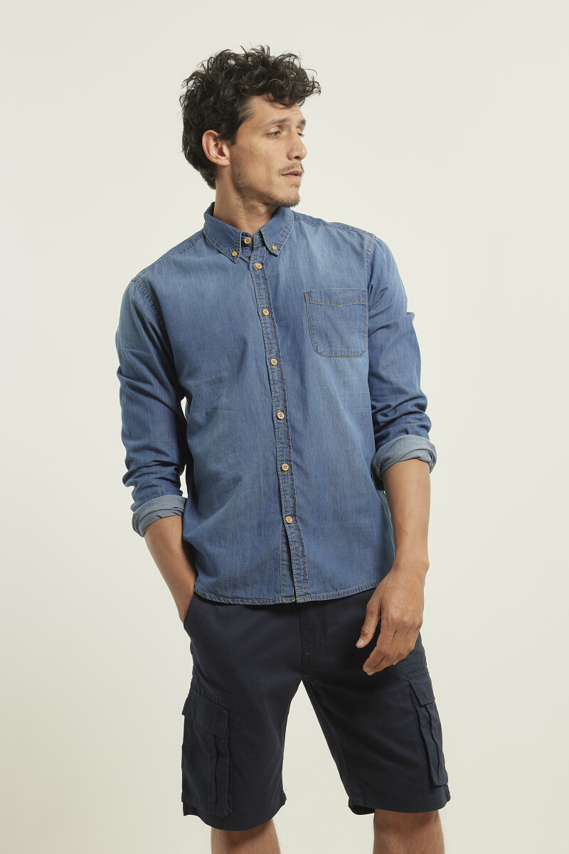 CAMISA TIPO JEAN HARRY - Azul 