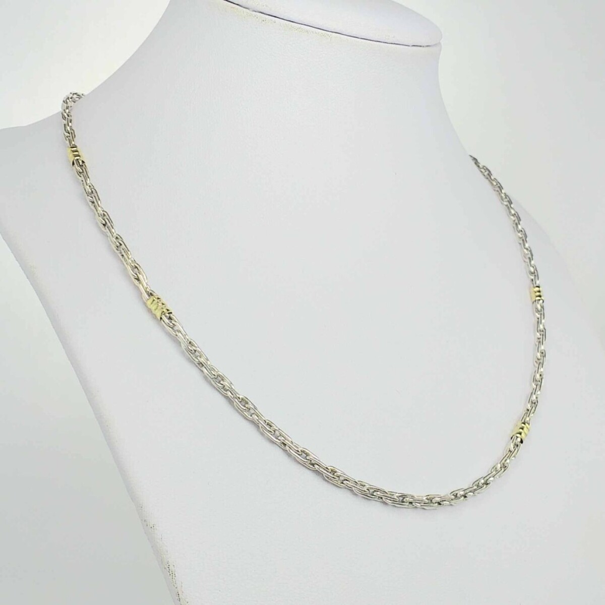 Gargantilla de Plata 925 y Doublé en Oro 18 kt - Largo 45 cm 