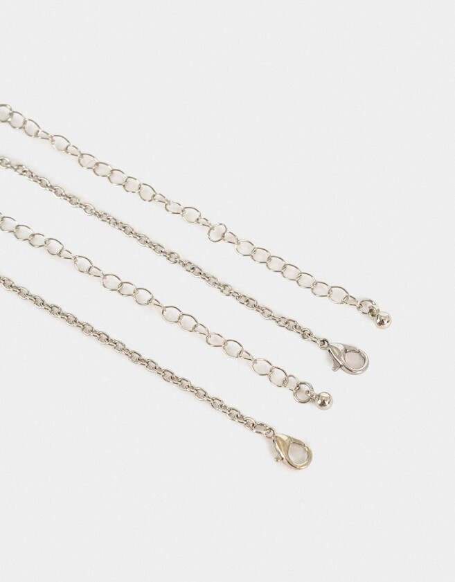 Collares Cortos Espejos Collar Corto De Espejos - Plateado