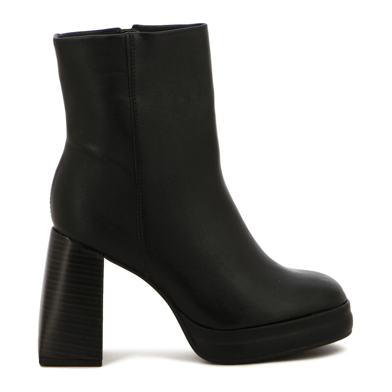 Bota Mujer Beira Rio Taco Medio Con Plataforma Negro