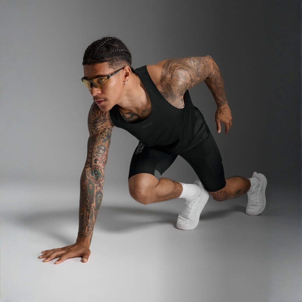 Bividi Running Light Speed Tech Singlet Hombre Black/black Reflective