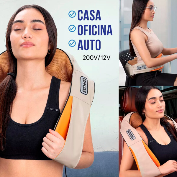 Masajeador Like Lk-mj01/02 Corporal Shiatsu MASAJEADOR NUCA Y ESPALDA SHIATSU MARRON