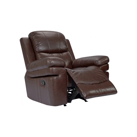 POLTRONA RECLINABLE 1 CUERPO RE-CUERO MARRON MR2138 CHOC.
