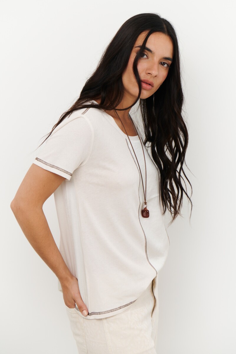 REMERA SATEN NATURAL