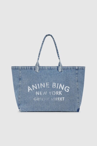 LEO DENIM TOTE Azul