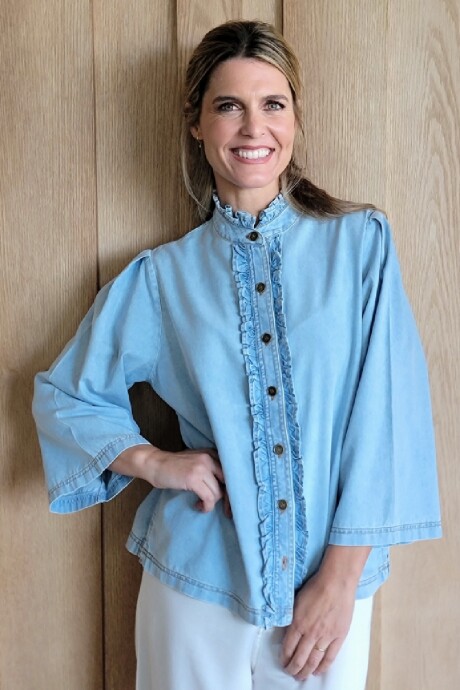 Camisa Dinamarca Denim celeste