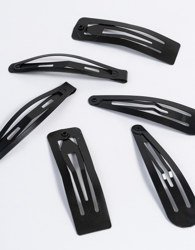 Hebillas Tic Tac Metallic Set De Hebillas - Negro
