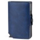 Billetera Baleine Double Kansas en Aluminio y Cuero con Protección RFID Midnight Navy