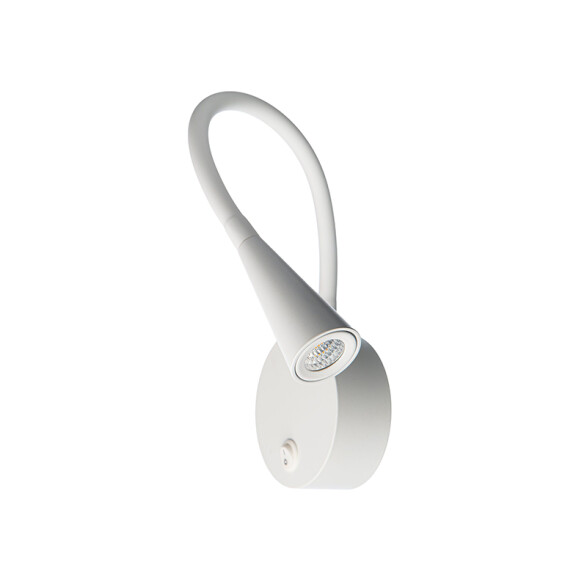 Aplique pared LED brazo flexible blanco 3W cálido VK-WALLER VK0156