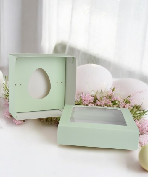 Caja 20x20x9,5 c/visor. VERDE AGUA