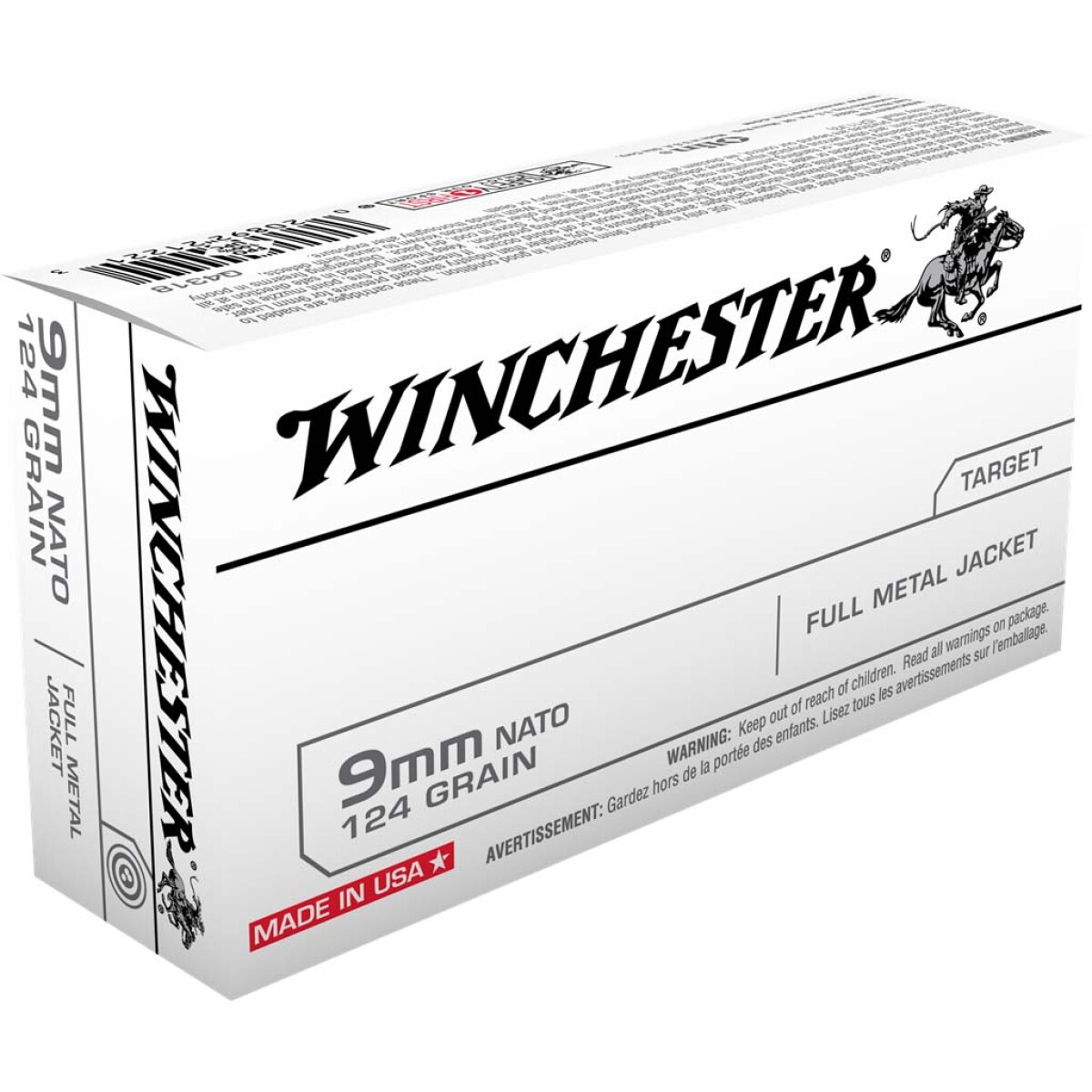 Bala Winchester Cal 9mm Fmj 124grs Win/Q4318 