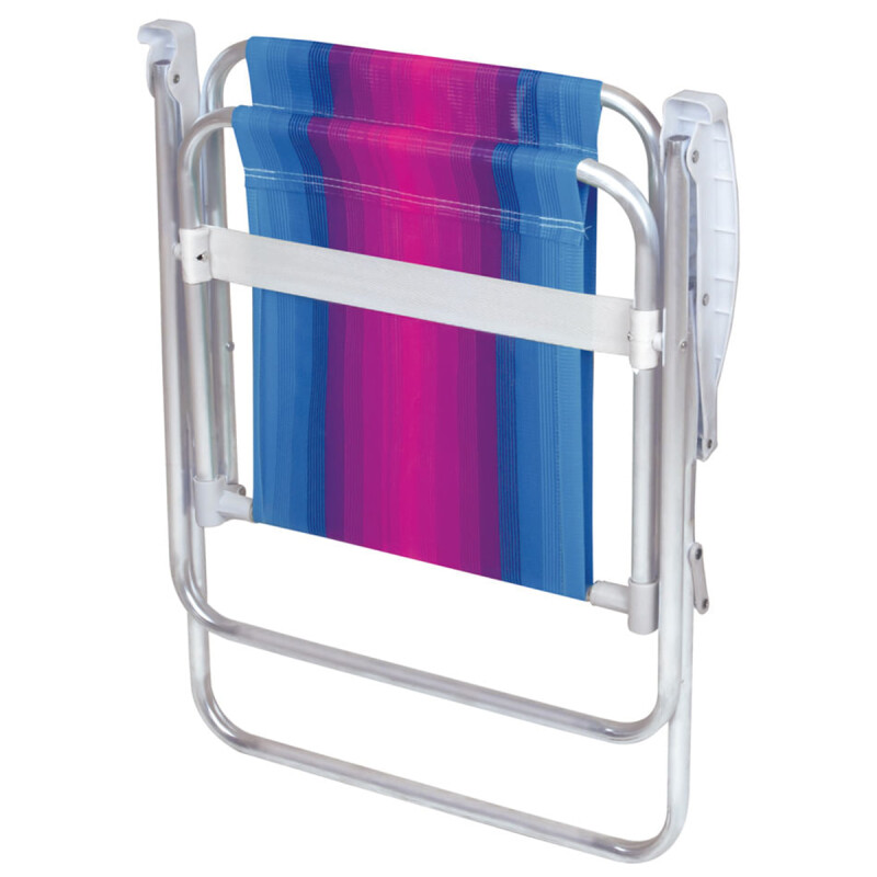 Silla Alta Aluminio Clásica A Rayas ROSA