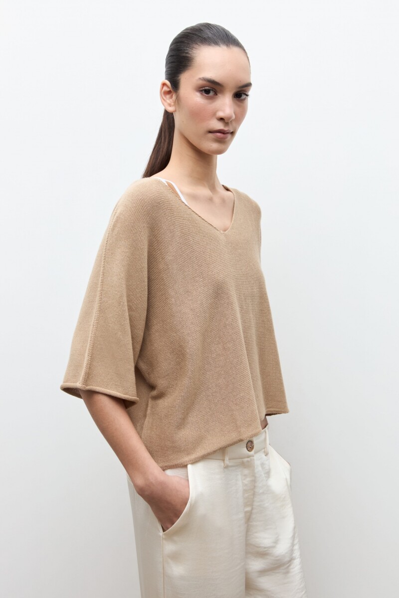 Sweater oversized beige