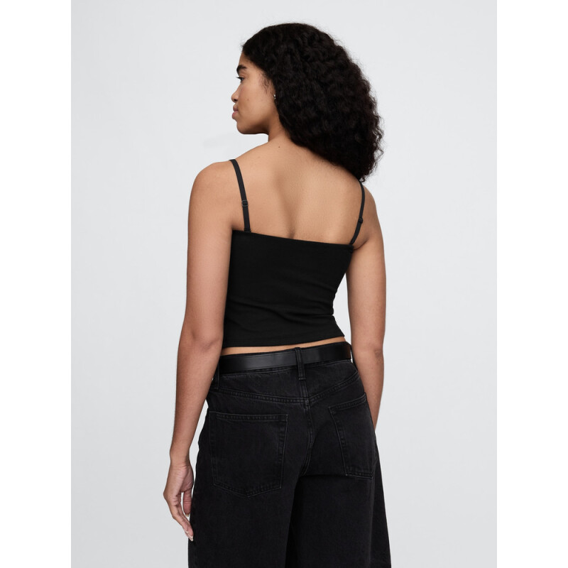 SL CLOSEKNIT CROP TUBE TOP BLACK