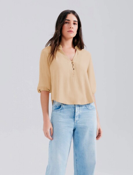 BLUSA MANGA 7/8 AMARILLO