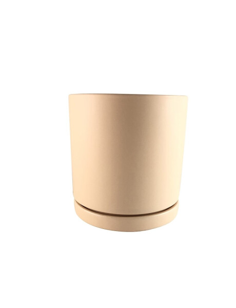 MACETA CERAMICA C/PLATO 16.5X16.5X15.5CM BEIGE MACETA CERAMICA C/PLATO 16.5X16.5X15.5CM BEIGE