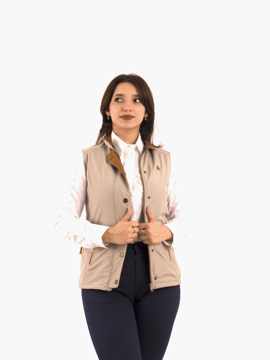 Chaleco Micropolar dama - Beige 