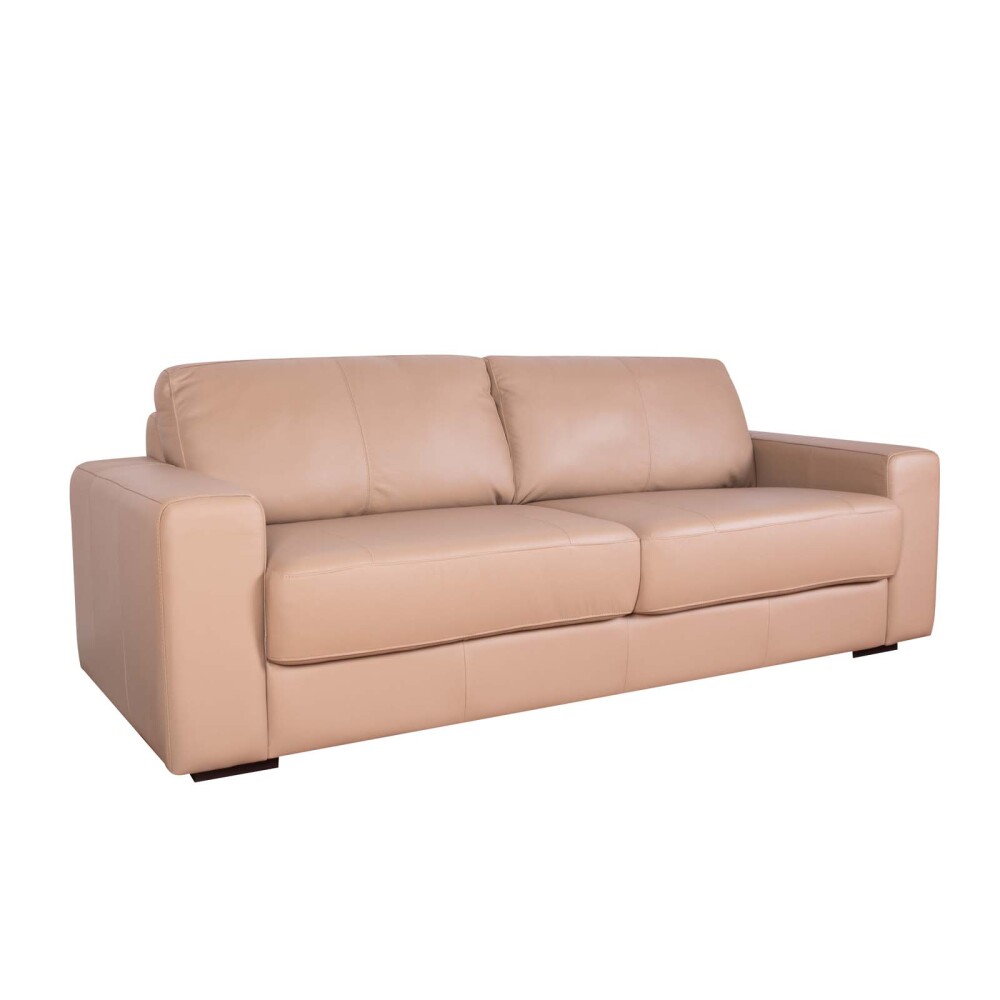 SILLÓN 3 CUERPOS CUERO-100-NATURAL MARRON TEXAS AVELLANA