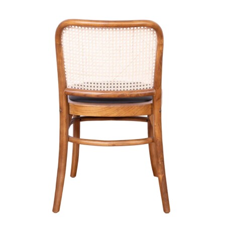 SILLA DE COMEDOR RATTAN-Y-MADERA MARRON TAMARA