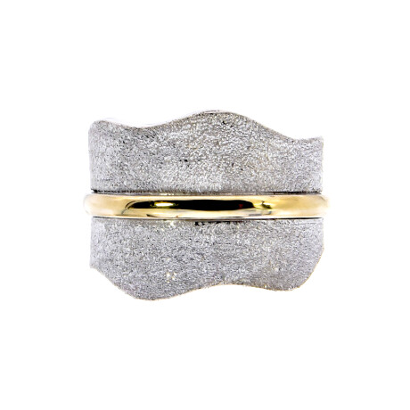 Anillo de plata 925 y double en oro 18 ktes. Anillo de plata 925 y double en oro 18 ktes.