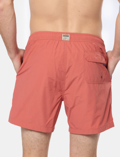 SHORT DE BAÑO LISO Bordo