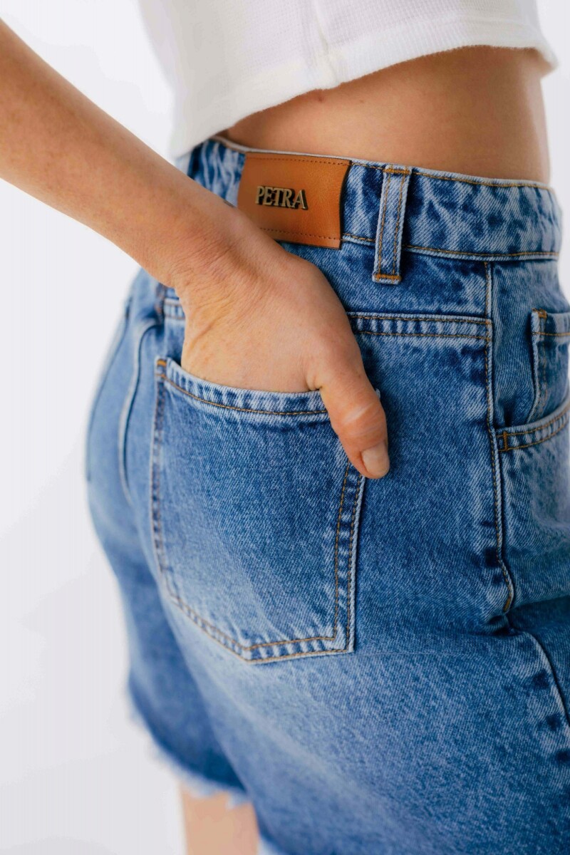 Short Sira Azul Washed