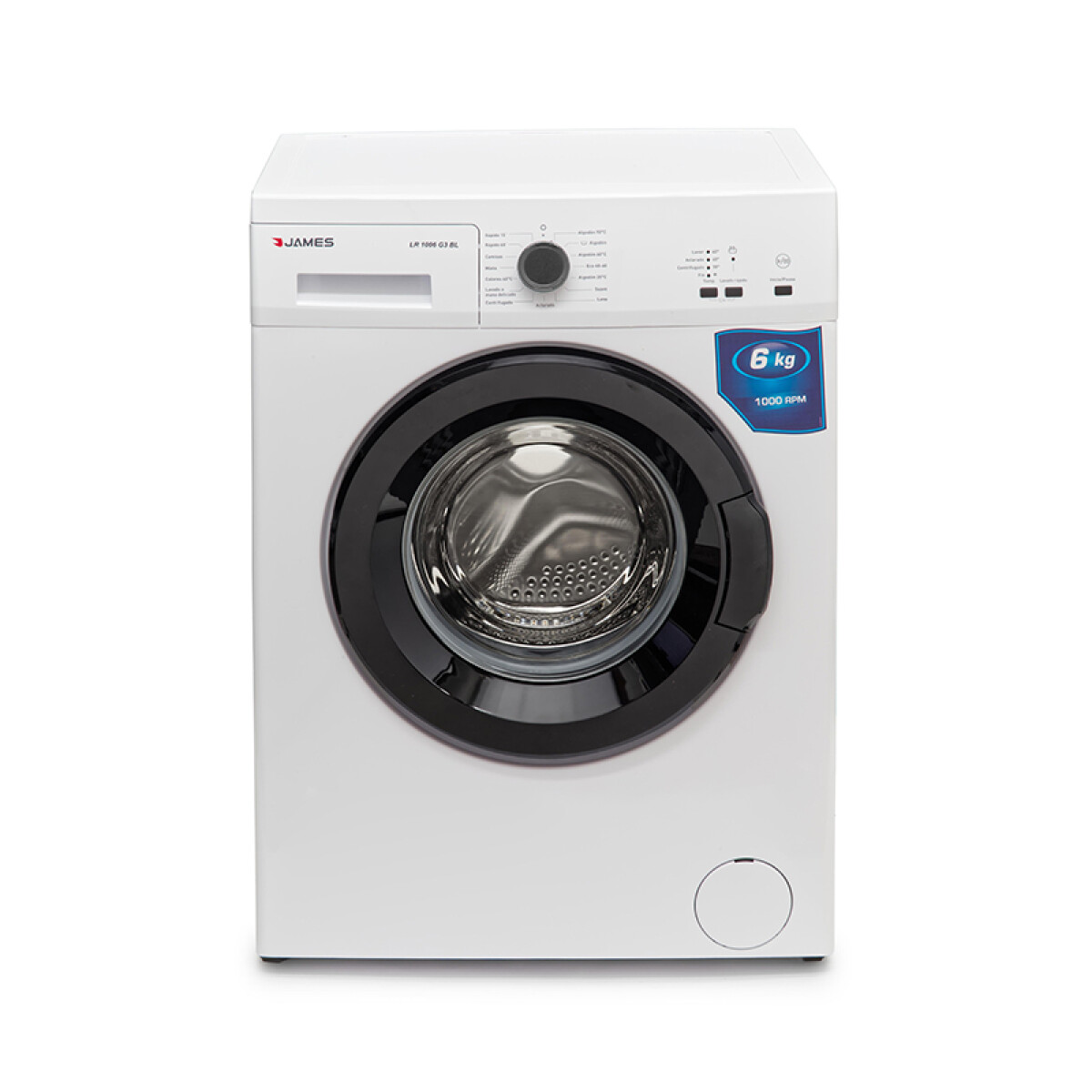 Lavarropas carga frontal James LR1006 G3 BL 