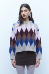 Sweater rombos beige