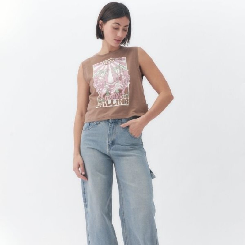 Musculosa Dama Roxy Marron