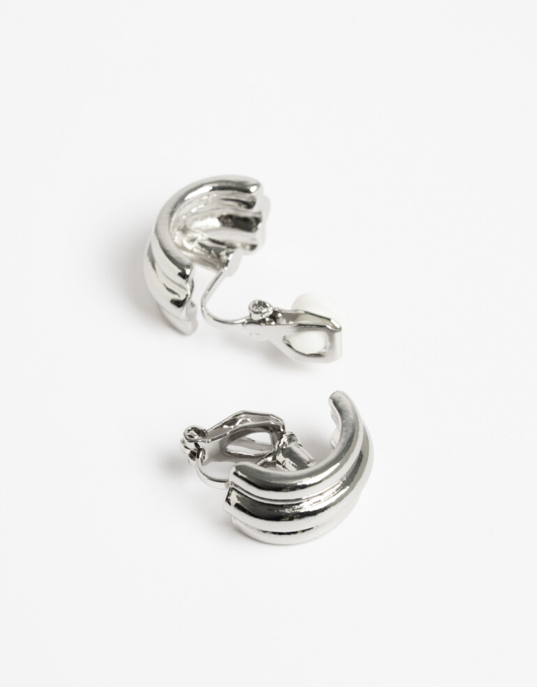 Aros Clips Metal Aros Clip Metal Bold Plateado - Plateado Rodio