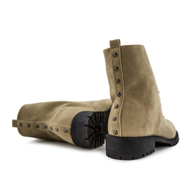 S&D Bota Acordonada Beige