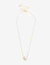 Cadena Corta con Dije Cubic zirconia Collar Floral Cubic Zirconia - Dorado