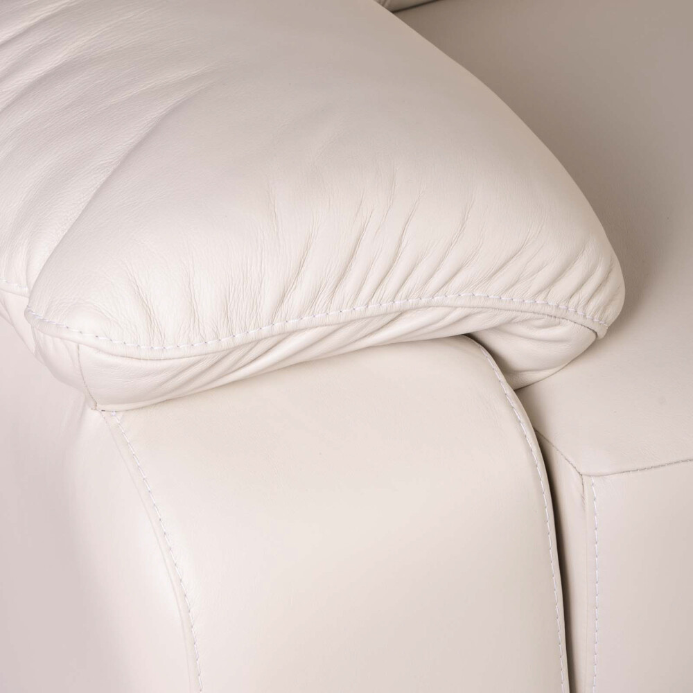 SOFA 2 CUERPOS CUERO-100-NATURAL NATURAL-BEIGE LAURENT MARFIL