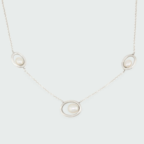 Cadena Magnolia de plata 925 con perlas Cadena Magnolia de plata 925 con perlas