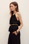 TOP HALTER GEO Negro