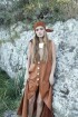 Row dress Camel