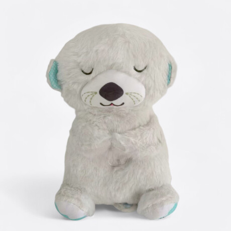 Peluche De Apego Nutria Con Respiración Blanca