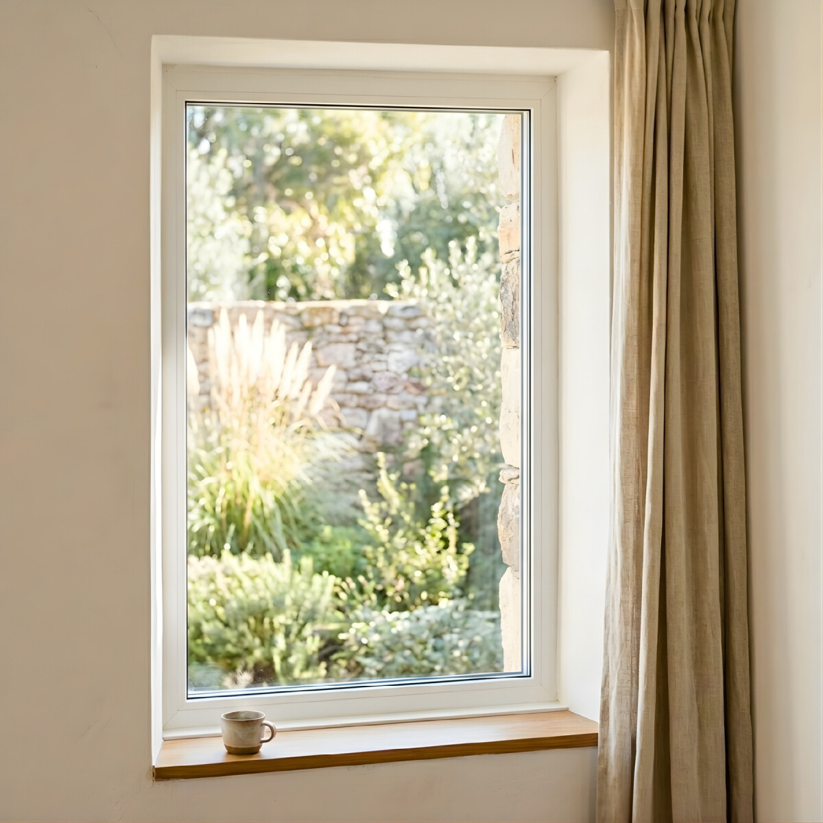 Ventana de PVC Blanco Fija 50 X 150 Cm Paño Fijo Premium 