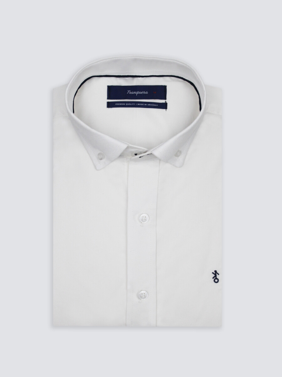Camisa de Hombre Premium Lisa - Blanco 