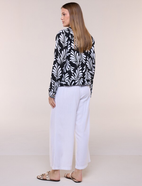 Camperita Lino NEGRO/BLANCO