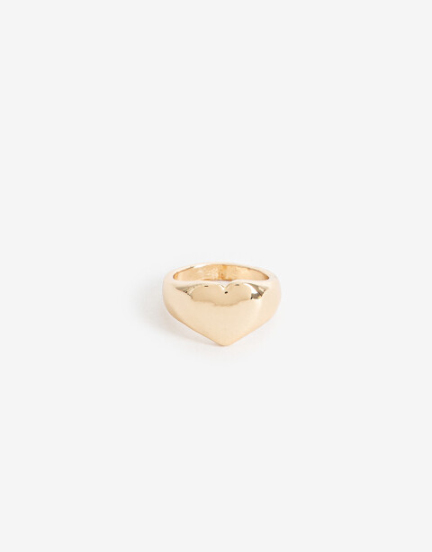 Anillos Chicos Metal Anillo Dedo Meñique Corazón - Dorado