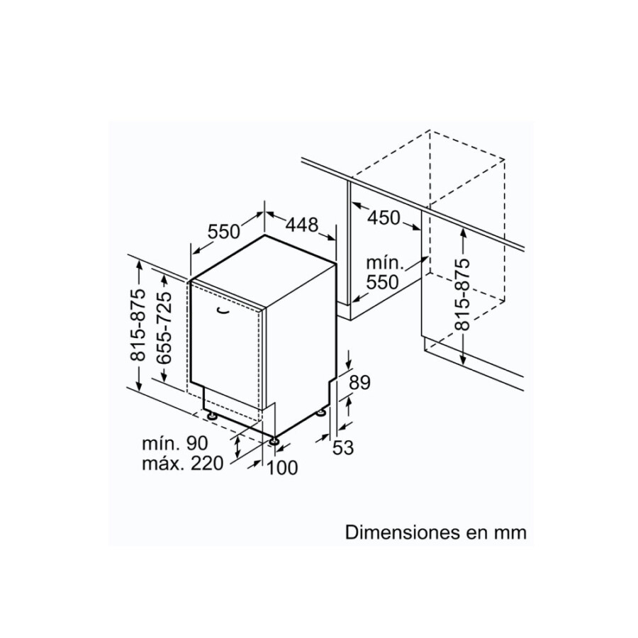 Lavavajillas Integrable 10 serv BOSCH SPV4EMX25E Lavavajillas Integrable 10 serv BOSCH SPV4EMX25E