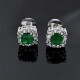 Caravanas En Oro 18K, Brillantes Y Esmeraldas Caravanas En Oro 18K, Brillantes Y Esmeraldas