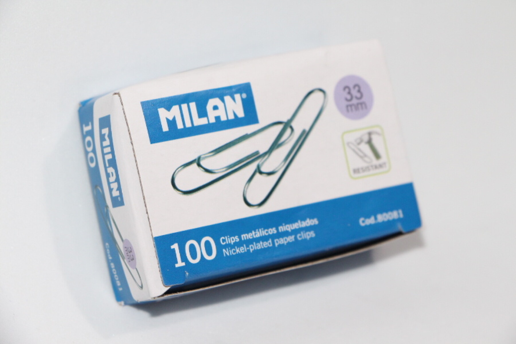 CLIP MILAN 33MM. X100 UNIDADES 80081 